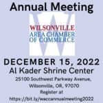 Annual Meeting – Wilsonville Area Chamber of Commerce – 12/15/2022