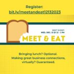 Join us for Meet & Eat December 13, 2023