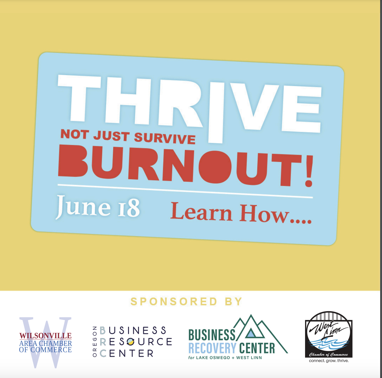 Thrive Don't Just Survive Burnout