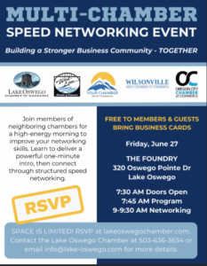 Multi-Chamber Morning Spark June 27th at The Foundry in Lake Oswego @ The Foundry